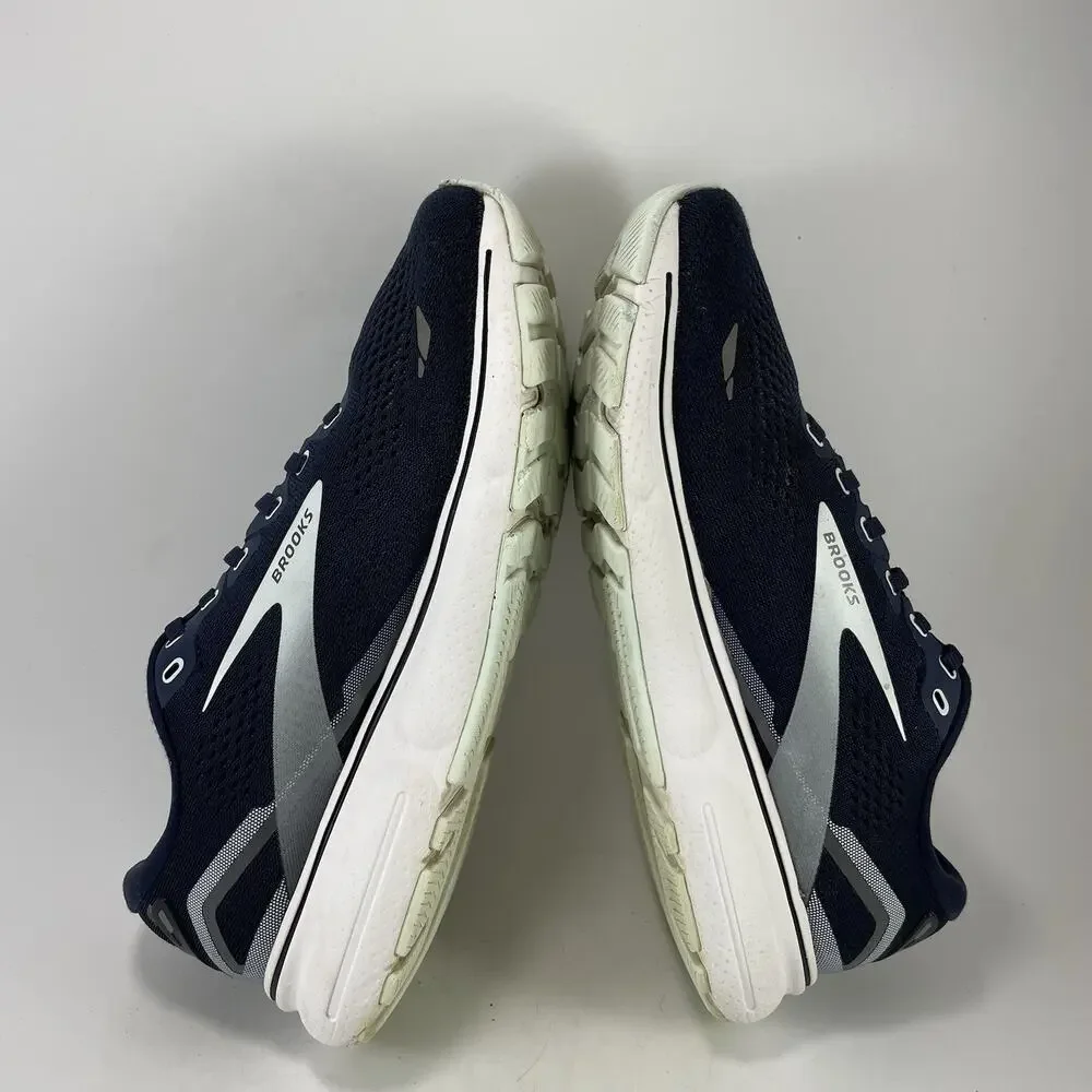 Brooks Ghost 14 Womens Size 10 Navy Blue White Running Shoes Sneakers